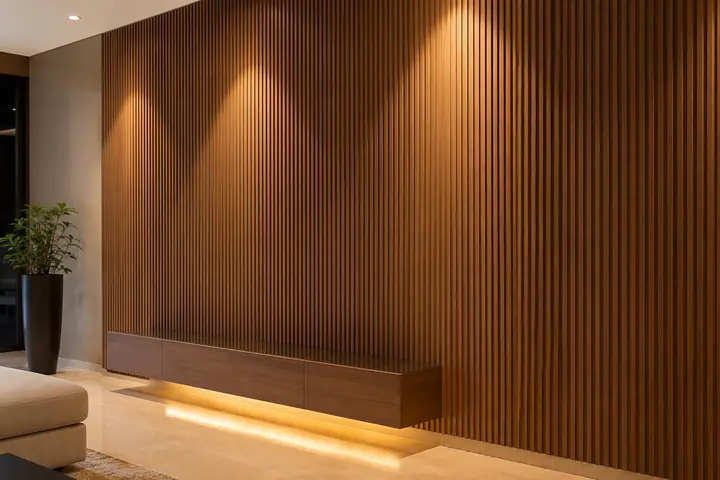 PVC panel wall finish