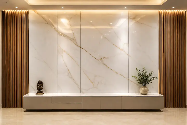 UV marble sheet wall finish